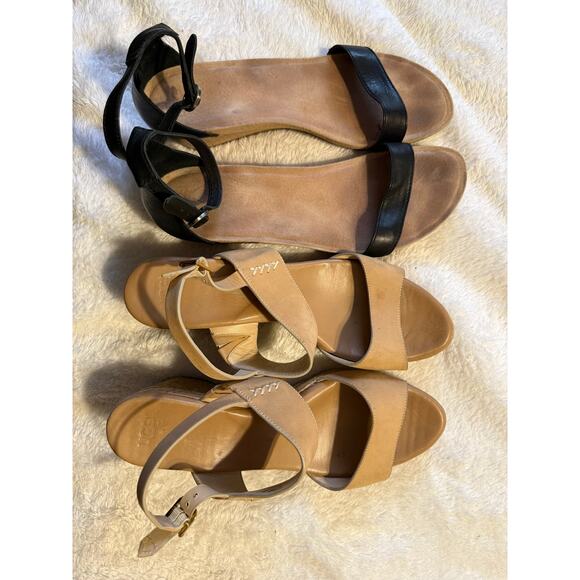 2 Pair of Ugg Strappy Leather Heels Women’s Size 11 - Picture 5 of 5